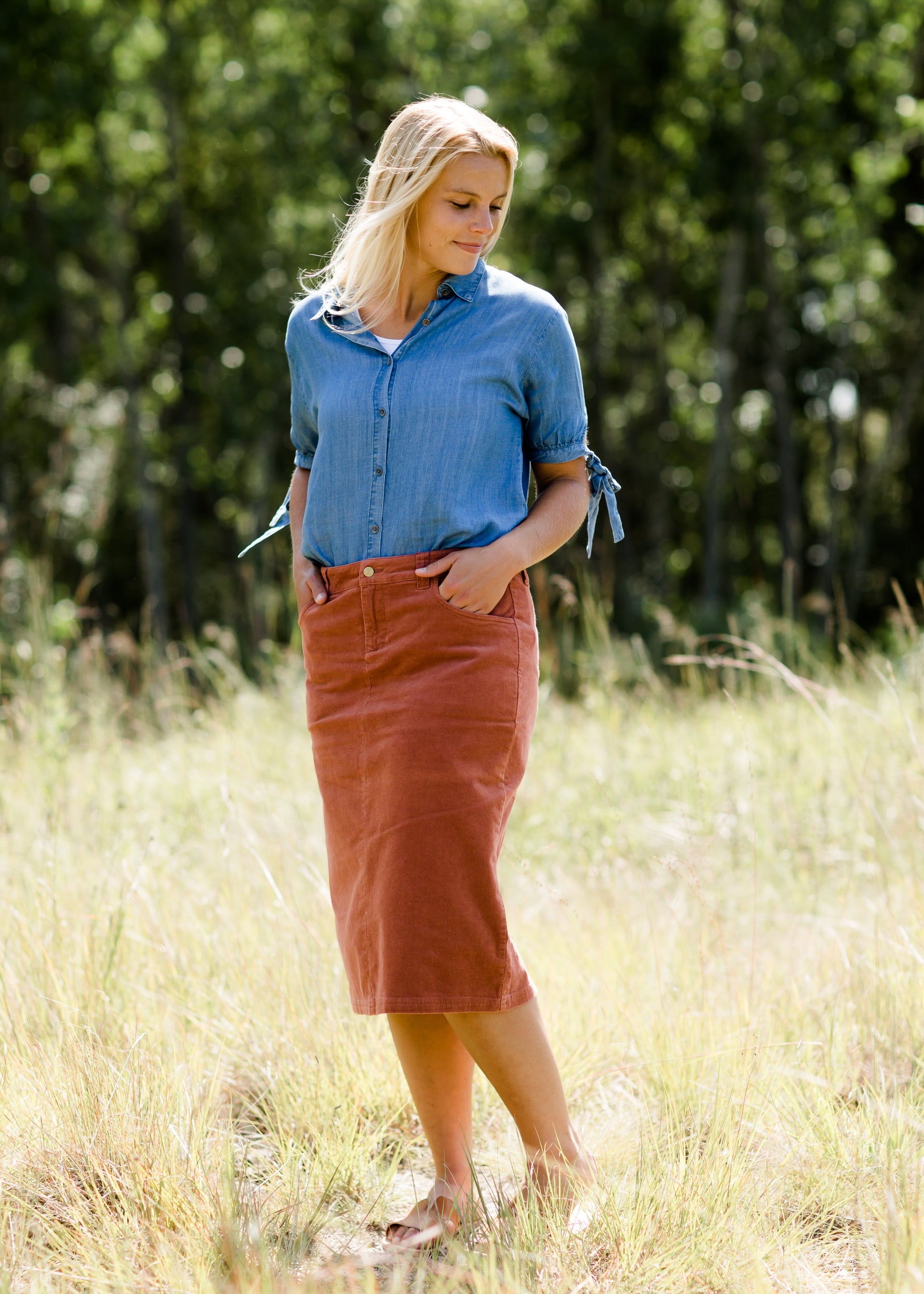 Christy Corduroy Midi Skirt - FINAL SALE Skirts