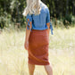 Christy Corduroy Midi Skirt - FINAL SALE Skirts