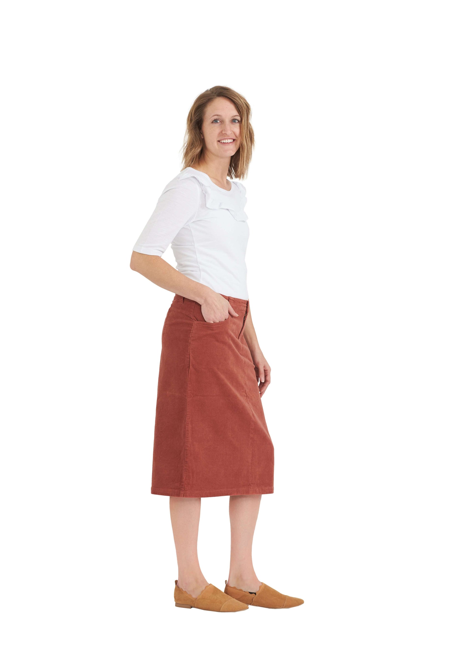 Christy Corduroy Midi Skirt - FINAL SALE Skirts