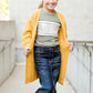 Girls modest Chunky Cable Knit Cardigan