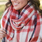 orange plaid blanket scarf