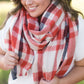 orange plaid blanket scarf