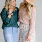 Chunky Knit V-Neck Sweater-FINAL SALE Tops