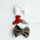 Chunky Velvet Bow Set Accessories Clip