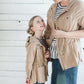Cinch Waist Hooded Cargo Jacket Girls