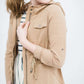 Cinch Waist Hooded Cargo Jacket Girls