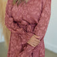 Cinched Long Sleeve Wrap Midi Dress Dresses Tea & Rose