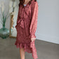 Cinched Long Sleeve Wrap Midi Dress Dresses Tea & Rose