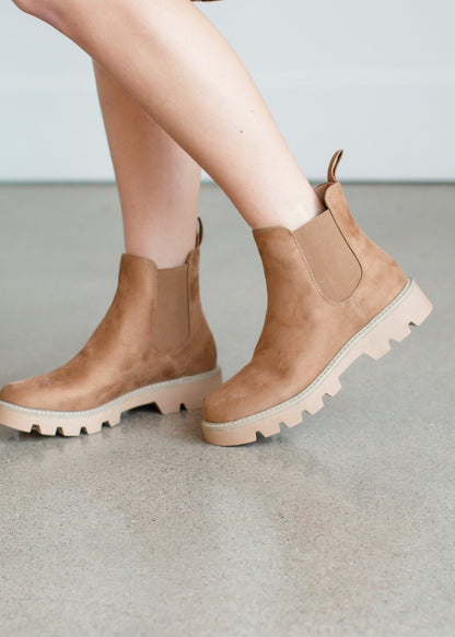 CL by Chinese Laundry Piper Suede Tan Bootie - FINAL SALE Shoes Chinese Laundry