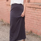 Clarise Charcoal Premium Knit Maxi Skirt Skirts
