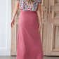 Clarise Dusty Rose Premium Knit Maxi Skirt Skirts SOP Garments