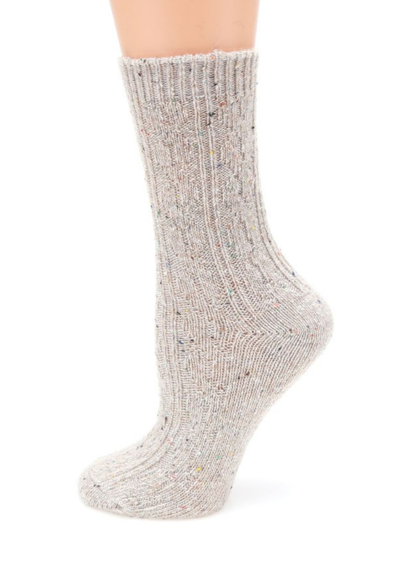 Classic Crew Length Socks Accessories MirMaru Beige