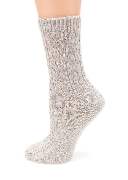 Classic Crew Length Socks Accessories MirMaru Beige