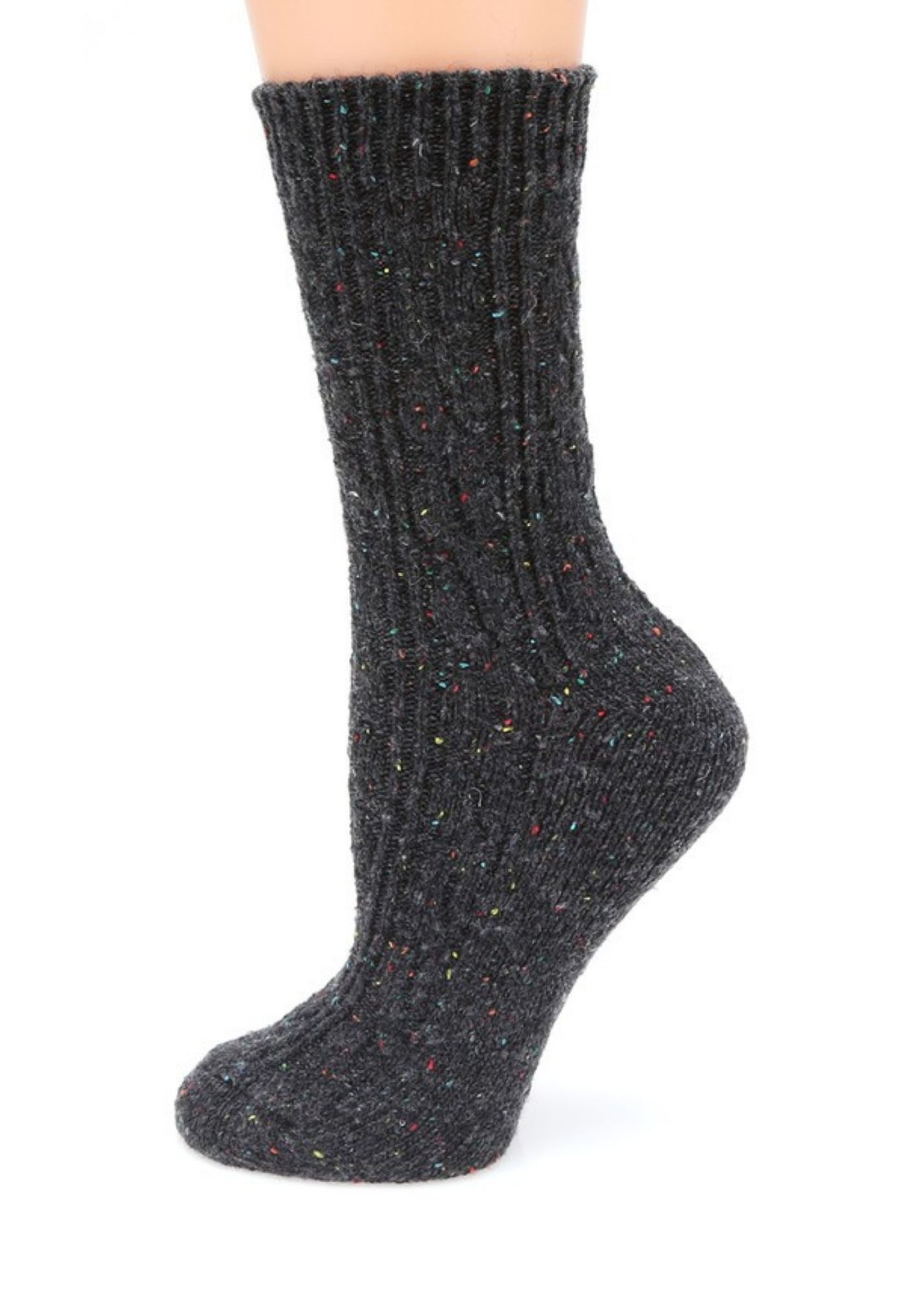 Classic Crew Length Socks Accessories MirMaru Charcoal