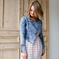 acid wash blue cropped denim jacket