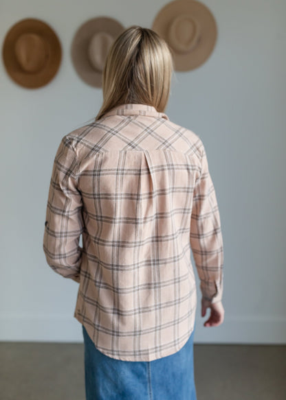 Classic Plaid Button Up Shirt - FINAL SALE Tops Inherit - SOP