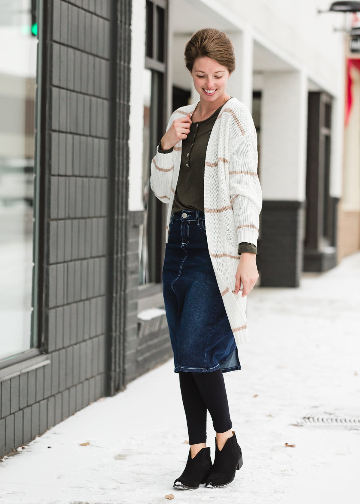 Classic Striped Neutral Cardigan - FINAL SALE Layering Essentials