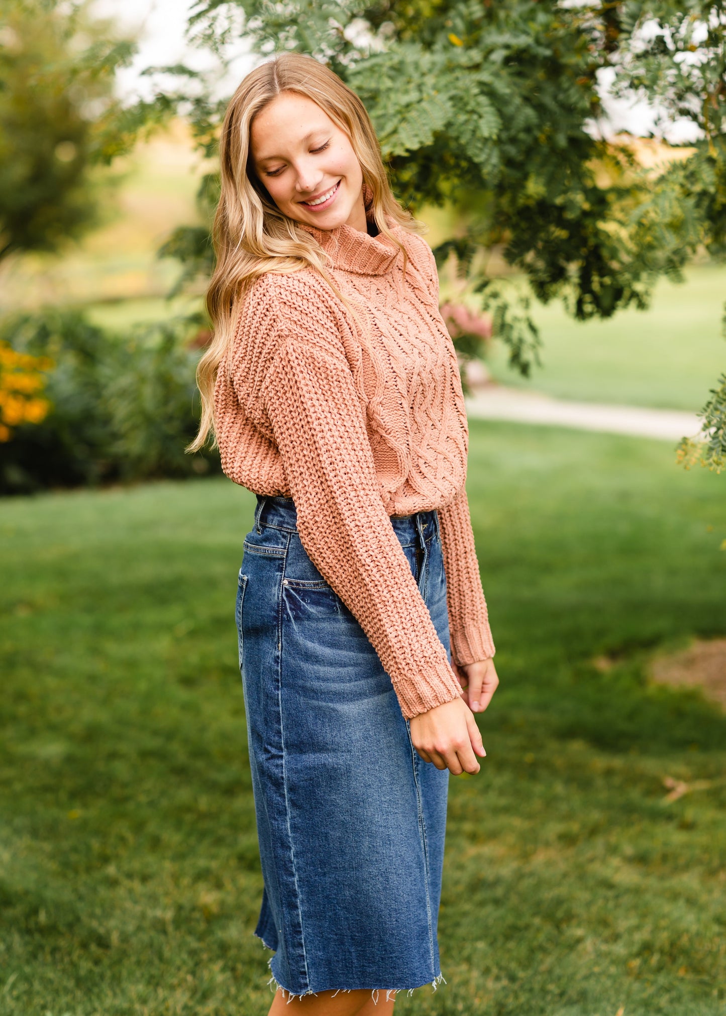 Clay Chunky Knit Turtleneck Sweater - FINAL SALE Tops