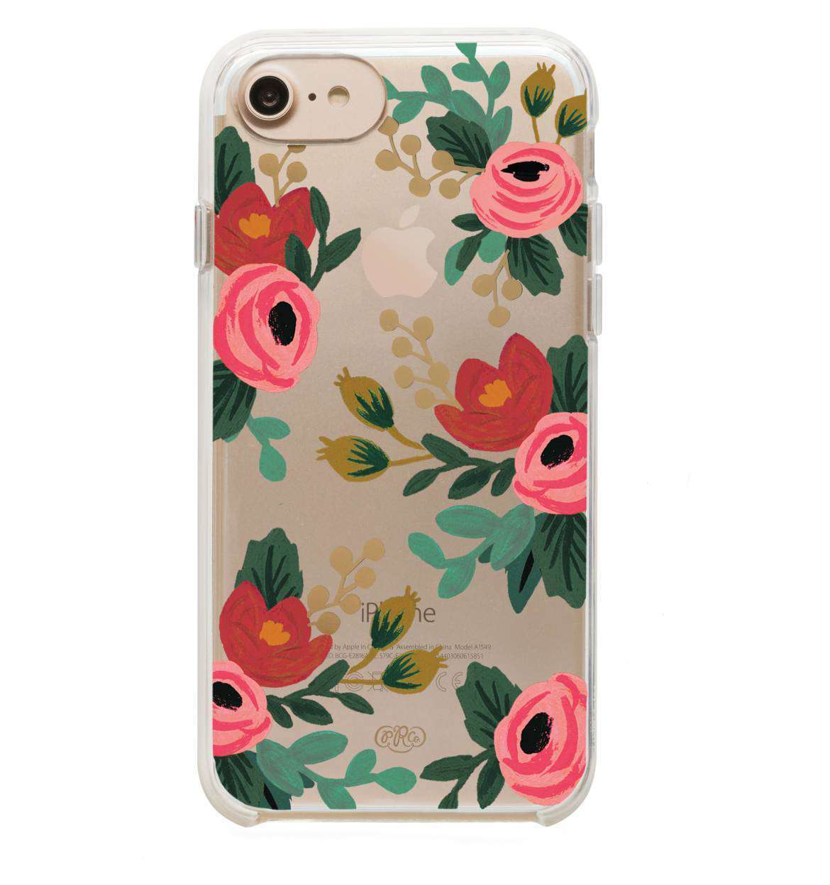 Modest women's iPhone clear cover pink florals