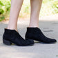 v cute suede black bootie