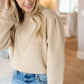 Coffee Seam Detail Sweater - FINAL SALE Tops