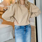 Coffee Seam Detail Sweater - FINAL SALE Tops