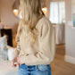 Coffee Seam Detail Sweater - FINAL SALE Tops
