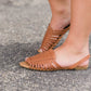 Cognac Fisherman Ballerina Sandal Shoes