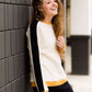 Women's modest sweatshirt black and mustard