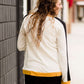 Women's modest sweatshirt black and mustard