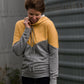 Color Block French Terry Hooded Sweatshirt - FINAL SALE Tops