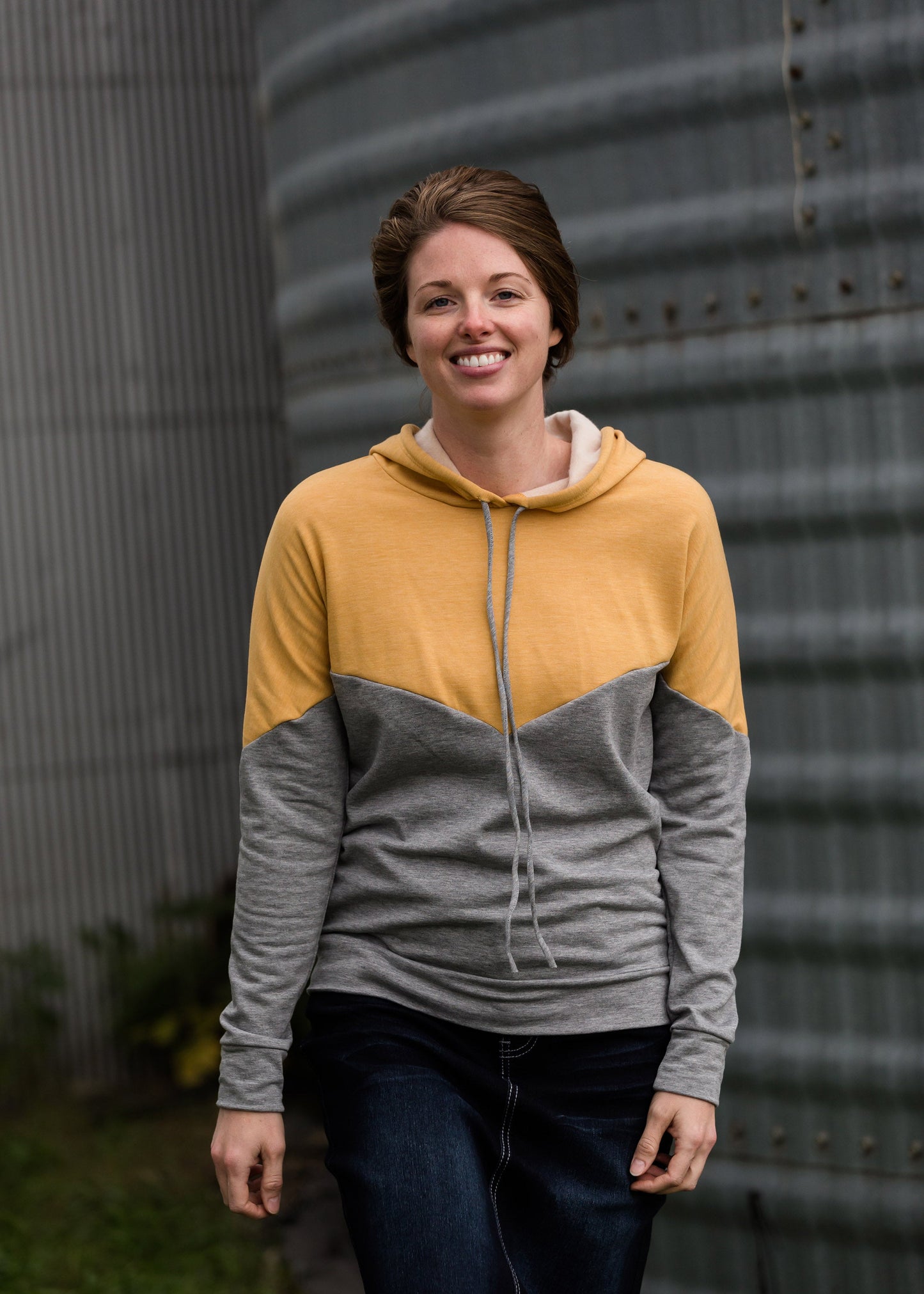 Color Block French Terry Hooded Sweatshirt - FINAL SALE Tops