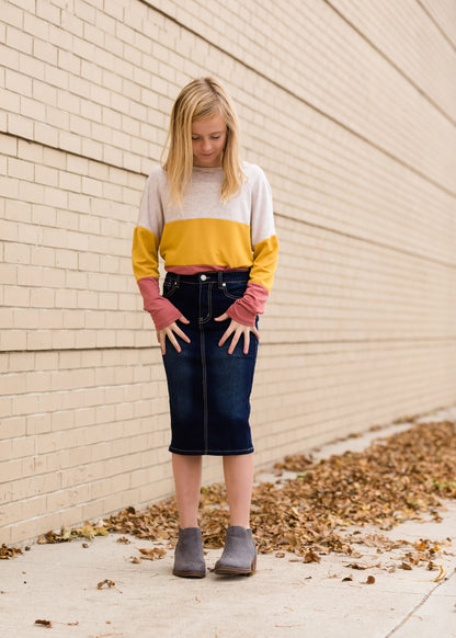 Color Block Knot Front Top - FINAL SALE Tops