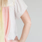 Color Block Mixed Media Top - FINAL SALE Tops