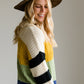 Color Block Slouch Raw Hem Sweater - FINAL SALE Tops
