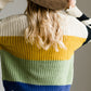 Color Block Slouch Raw Hem Sweater - FINAL SALE Tops