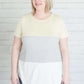 Color Block Striped Tee Tops