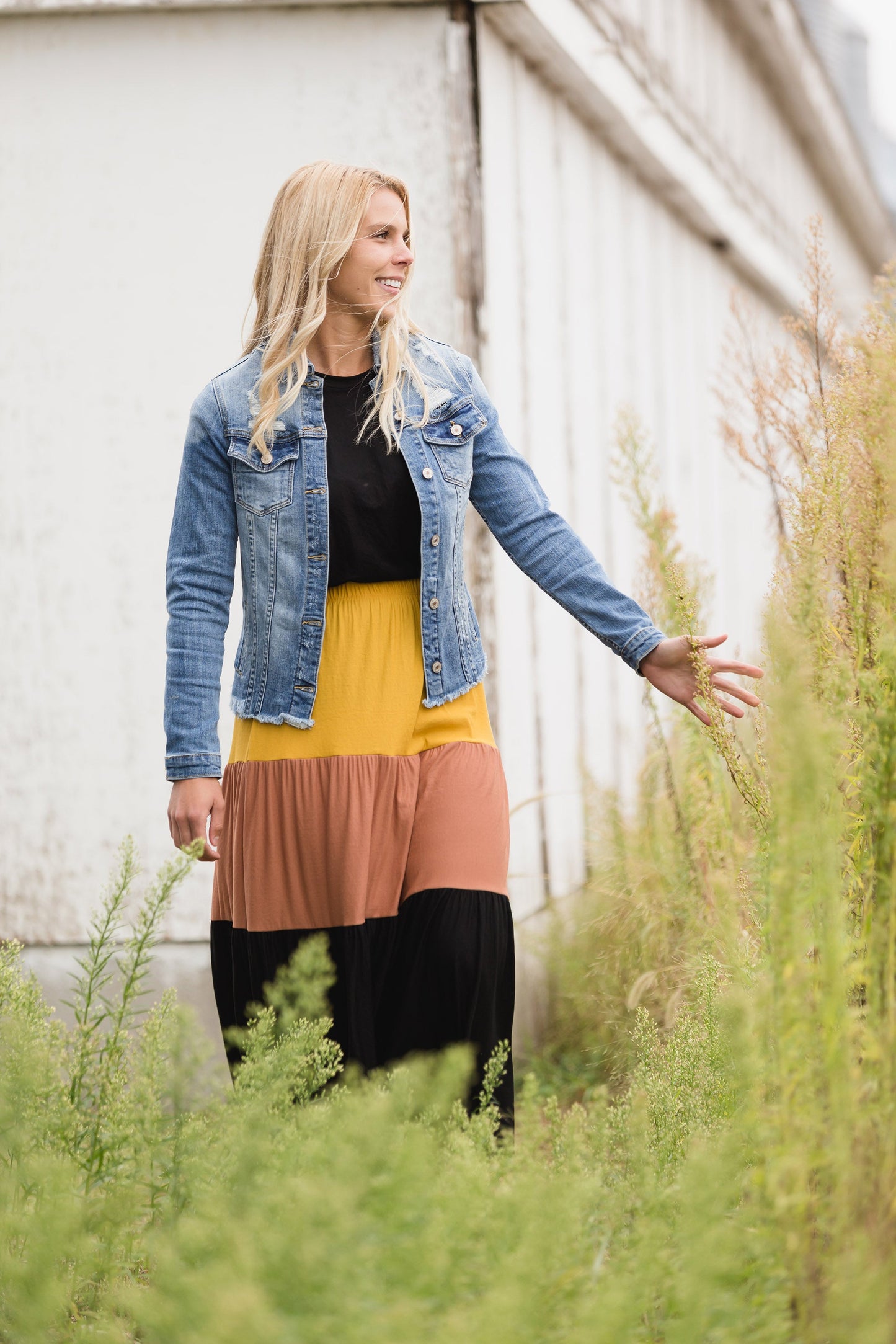 Color Block Tiered Midi Skirt - FINAL SALE Skirts