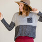 Colorblock Long Sleeve Striped Top - FINAL SALE Tops