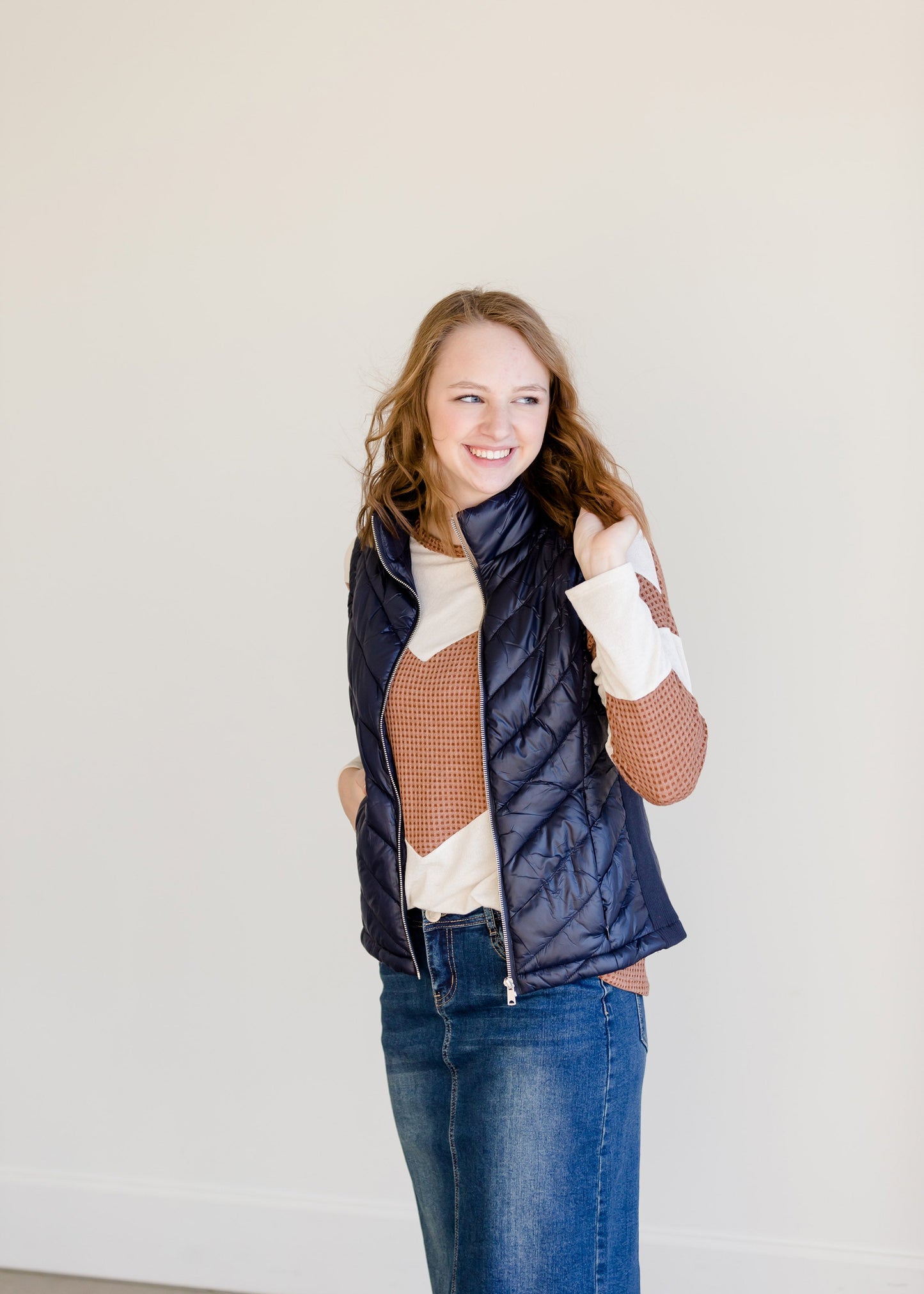 Colorblock Long Sleeve Thermal Top - FINAL SALE Tops