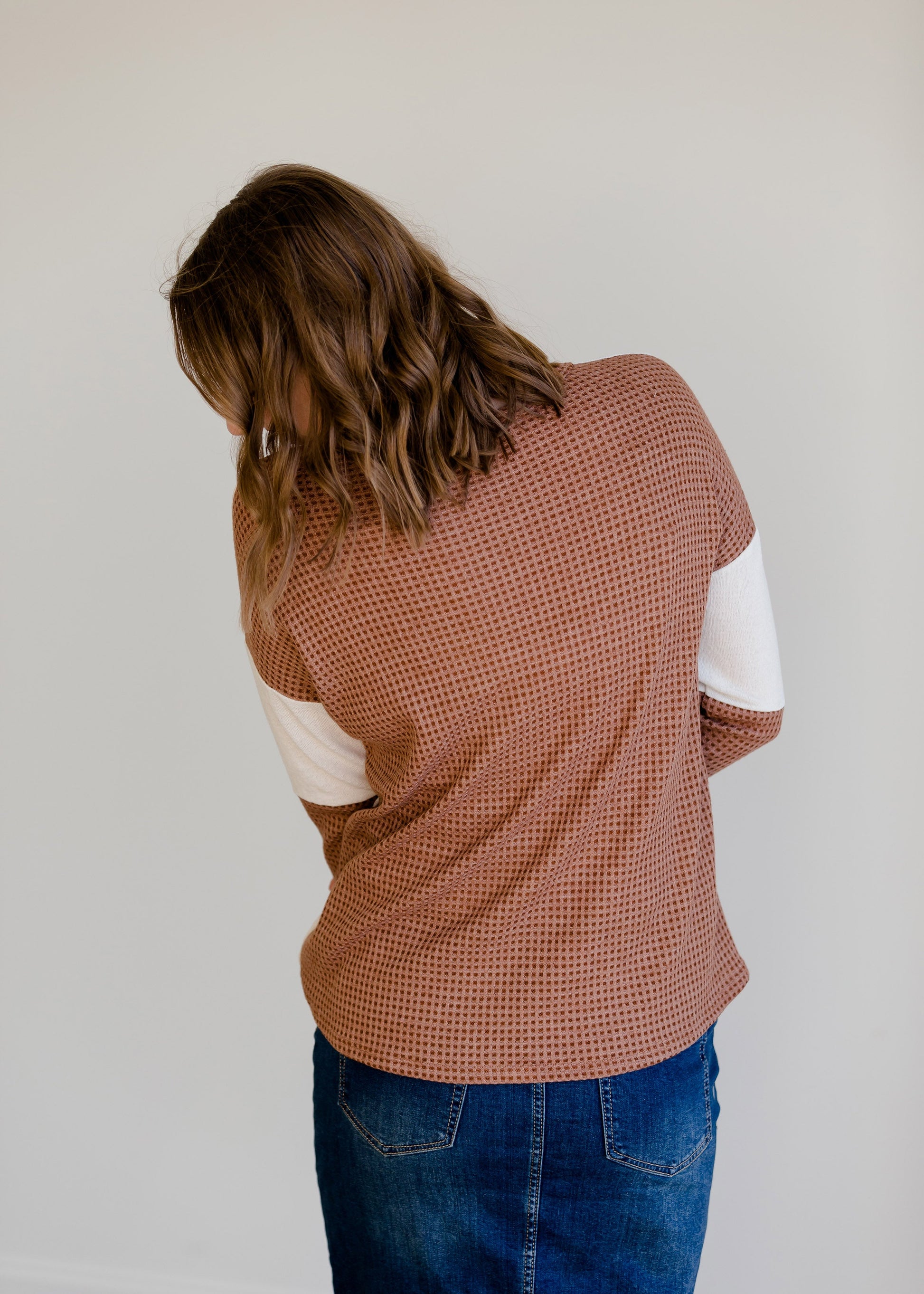 Colorblock Long Sleeve Thermal Top - FINAL SALE Tops
