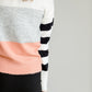 Colorblock Striped Knit Sweater-FINAL SALE Tops