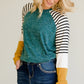 Colorblock Striped Raglan Top - FINAL SALE Tops