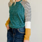 Colorblock Striped Raglan Top - FINAL SALE Tops