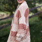 Colorblock Textured Sweater Knit Cardigan Tops Polagram