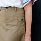 khaki a-line long skirt