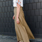 khaki a-line long skirt