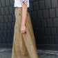 khaki a-line long skirt