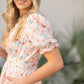 Coming Soon! Amanda Floral Ruched V-Neck Tiered Midi Dress Dresses