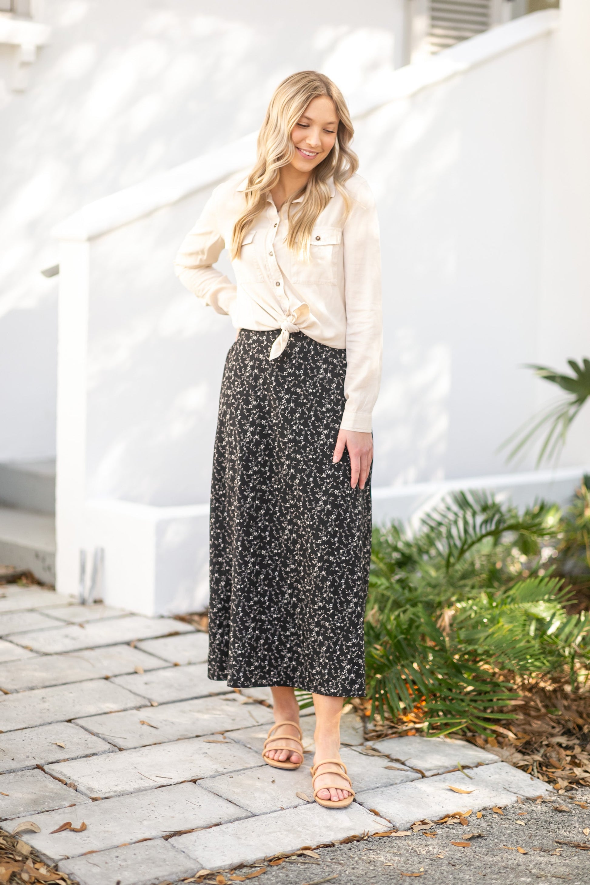 Coming Soon! Braylyn Floral Midi Skirt Skirts